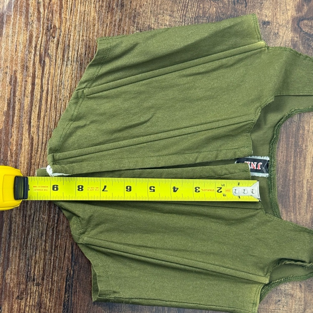 Olive Green Sleeveless Ribbed Top